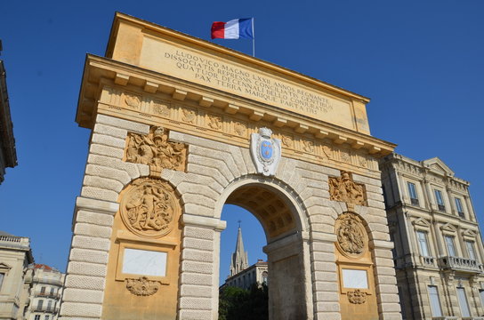 Arc de triomphe de Montpellier, H&eacute;rault, France
