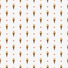 Vector pattern made with colorful little ice creams