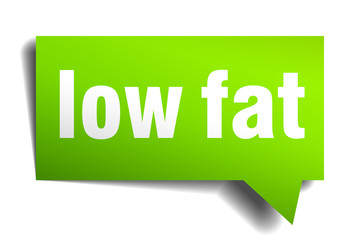 low fat 3d realistic paper speech bubble