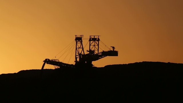 Schaufelradbagger, Braunkohle Tagebau