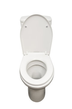 Home flush toilet isolated (clipping path)