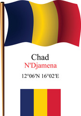 chad wavy flag and coordinates