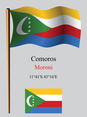 comoros wavy flag and coordinates