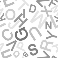 Vector pattern made with the alphabet