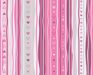 Vector seamless  heart pattern.