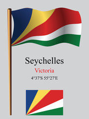 seychelles wavy flag and coordinates