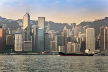Fototapeta na wymiar Hong Kong panoramę miasta widok z Kowloon