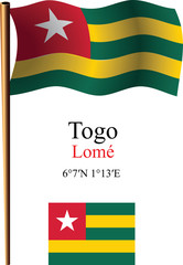 togo wavy flag and coordinates