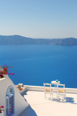Rooftop Chairs on Santorini Greece
