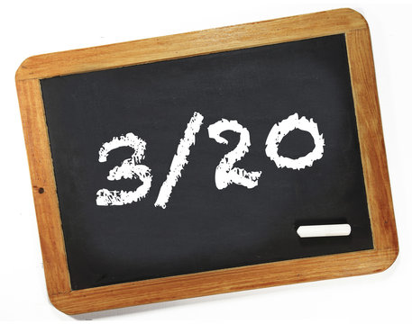 3/20 sur ardoise