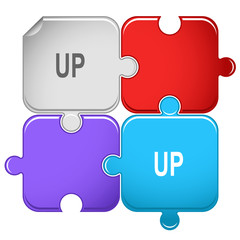 Up. Vector puzzle.