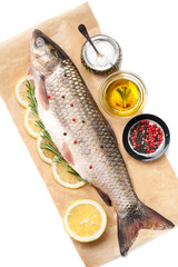 Carp fish with herbs and spices