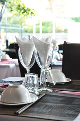 Restaurant table setting