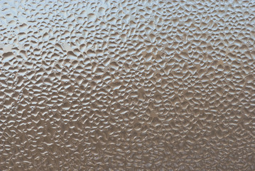 Natural Water Drops on Glass