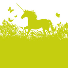 Einhorn auf der Weide