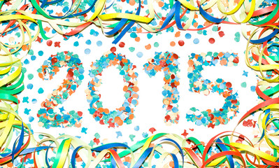 Carnival 2015 text confetti