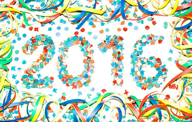 Carnival 2016 text confetti