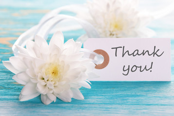 Label with Thank You on It