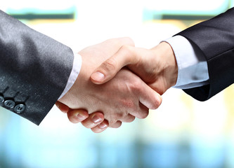 Close-up of business people shaking hands