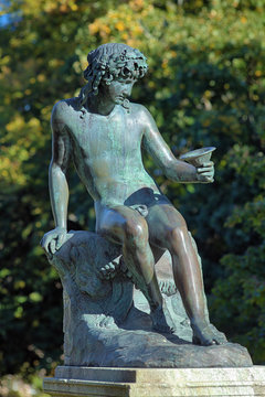 Sitting Bacchus Near The Rosendal Palace In Stockholm, Sweden