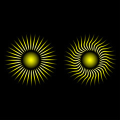 Vector transparent suns