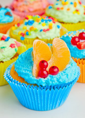 holiday Cupcake with fruits and berries