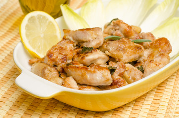 Carne di pollo fritto