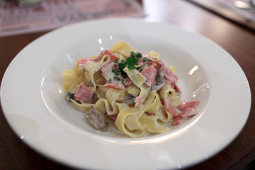 Plate of fettuccini