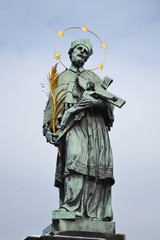 Fototapeta na wymiar Statue of St. John Nepomuk