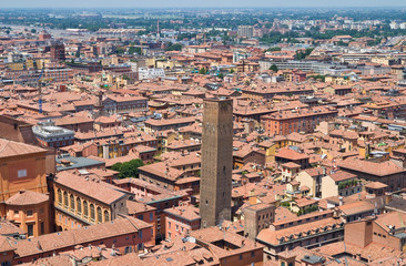 Panoramic view of Bologna. Emilia-Romagna. Italy.