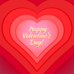 valentine day heart greeting card template