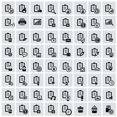 Documents icon for business set,vector