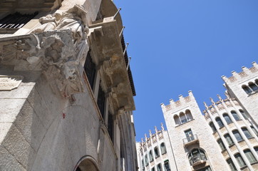 Naklejka premium Via Laietana, Barcelona, Espagne