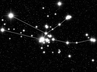 Taurus Zodiac sign bright stars in cosmos