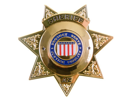 sheriff badge isolated on white background