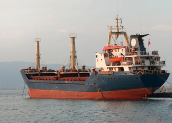 Cargo ship at the port