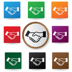 Shake hands symbol,vector