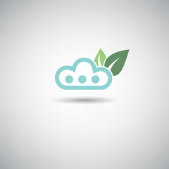 Cloud,Ecology symbol,vector