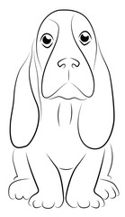Basset Puppy Simplified Contour Representation