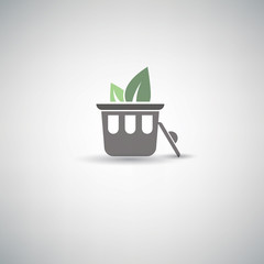 Ecology bin symbol,vector