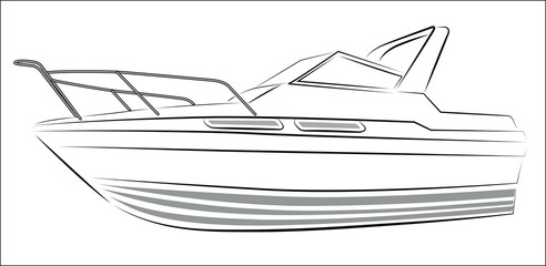 Yacht Contour Silhouette