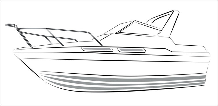 Yacht Contour Silhouette