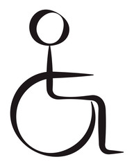 Disabled Person Symbolic Represantation - 61047961
