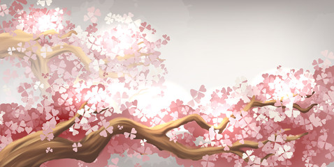 Fototapeta premium Sakura branch blooming