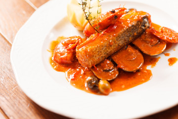 fish with sauce