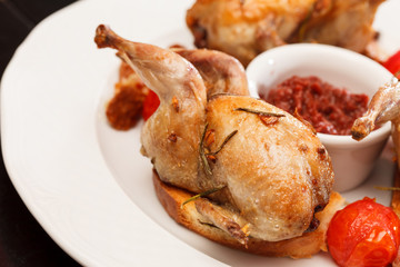 baked quail