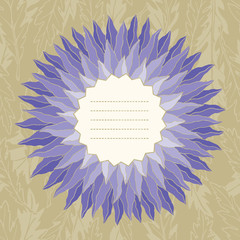 Floral card template in vector