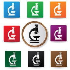 Microscope sign,vector