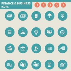 Finance and business concept icons