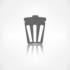 Trash can icon. Recycle symbol. Waste container.